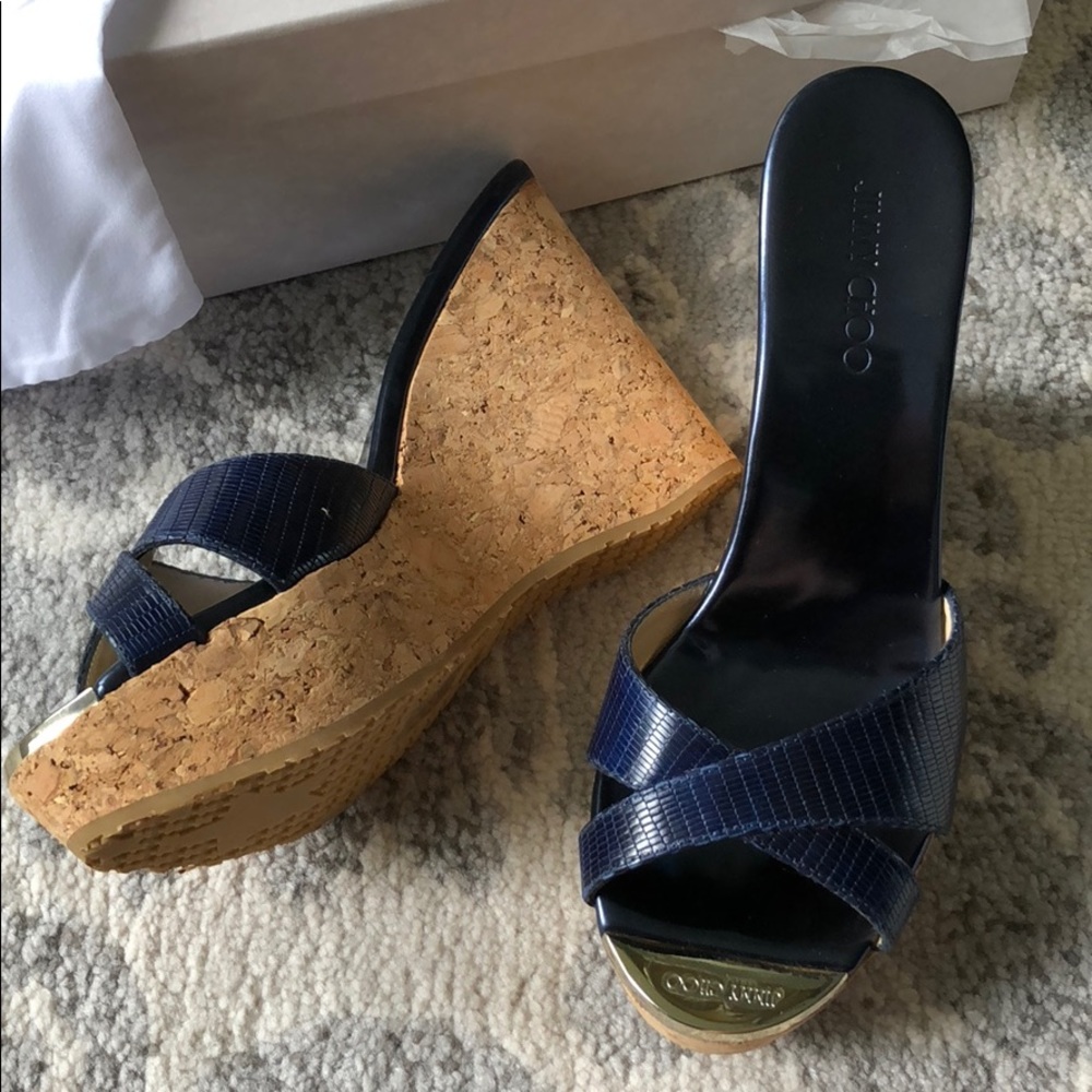 SOLD! Jimmy Choo wedge sandals size 38. Brand new.